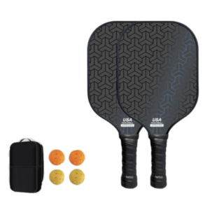 專業級玻璃纖維輕量化匹克球拍 - 藍色(2拍4球) | 高彈性拍面 | 耐磨抗衝擊 | 防滑握柄 | 精準控球 | 耐用不易變形